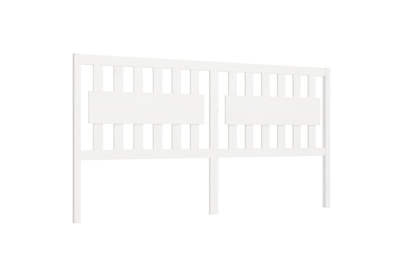 Sängynpääty valkoinen 125,5x4x100 cm täysi mänty - Valkoinen - Huonekalut - Sänky - Sängyn lisävarusteet & sängynpäädyt - Sängynpääty