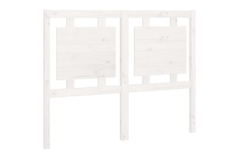Sängynpääty valkoinen 125,5x4x100 cm täysi mänty - Valkoinen - Huonekalut - Sänky - Sängyn lisävarusteet & sängynpäädyt - Sängynpääty