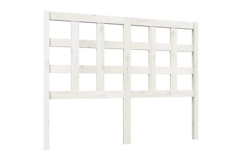 Sängynpääty valkoinen 125,5x4x100 cm täysi mänty - Valkoinen - Huonekalut - Sänky - Sängyn lisävarusteet & sängynpäädyt - Sängynpääty