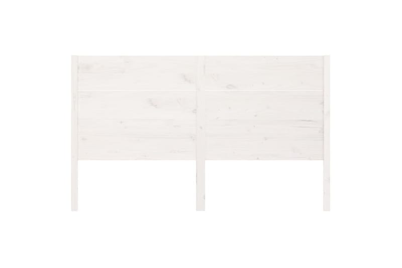 Sängynpääty valkoinen 126x4x100 cm täysi mänty - Valkoinen - Huonekalut - Sänky - Sängyn lisävarusteet & sängynpäädyt - Sängynpääty