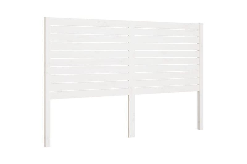 Sängynpääty valkoinen 126x4x100 cm täysi mänty - Valkoinen - Huonekalut - Sänky - Sängyn lisävarusteet & sängynpäädyt - Sängynpääty