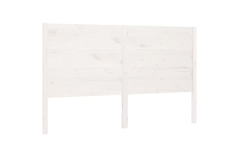Sängynpääty valkoinen 126x4x100 cm täysi mänty - Valkoinen - Huonekalut - Sänky - Sängyn lisävarusteet & sängynpäädyt - Sängynpääty