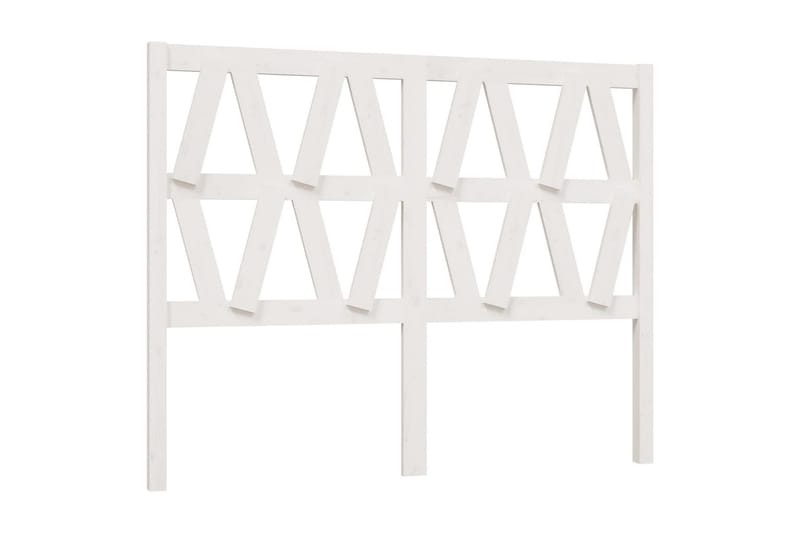 Sängynpääty valkoinen 126x4x100 cm täysi mänty - Valkoinen - Huonekalut - Sänky - Sängyn lisävarusteet & sängynpäädyt - Sängynpääty