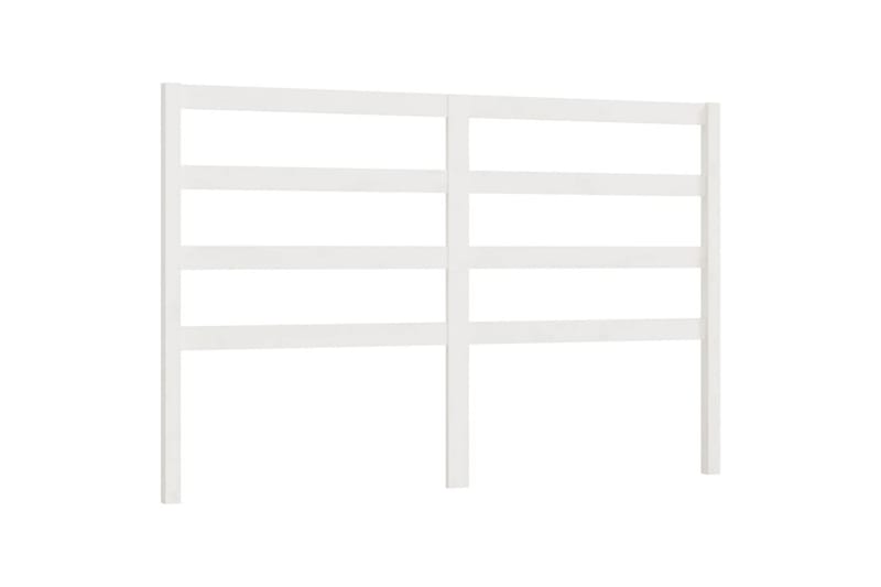 Sängynpääty valkoinen 126x4x100 cm täysi mänty - Valkoinen - Huonekalut - Sänky - Sängyn lisävarusteet & sängynpäädyt - Sängynpääty