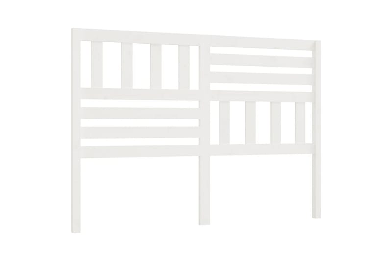 Sängynpääty valkoinen 126x4x100 cm täysi mänty - Valkoinen - Huonekalut - Sänky - Sängyn lisävarusteet & sängynpäädyt - Sängynpääty