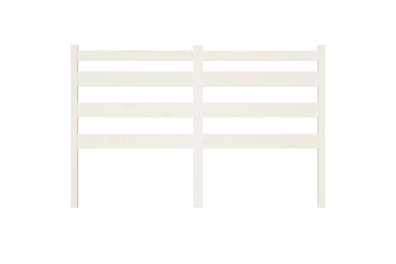 Sängynpääty valkoinen 126x4x100 cm täysi mänty - Valkoinen - Huonekalut - Sänky - Sängyn lisävarusteet & sängynpäädyt - Sängynpääty