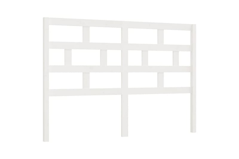 Sängynpääty valkoinen 126x4x100 cm täysi mänty - Valkoinen - Huonekalut - Sänky - Sängyn lisävarusteet & sängynpäädyt - Sängynpääty