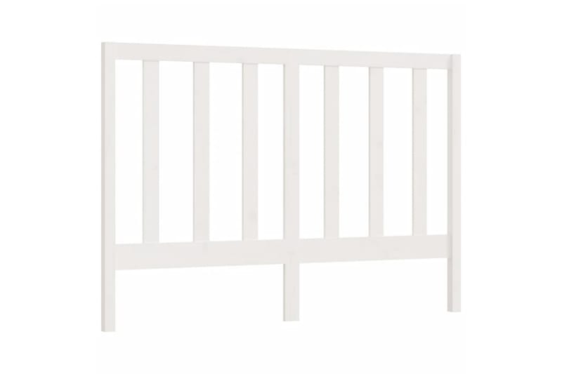 Sängynpääty valkoinen 126x4x100 cm täysi mänty - Valkoinen - Huonekalut - Sänky - Sängyn lisävarusteet & sängynpäädyt - Sängynpääty
