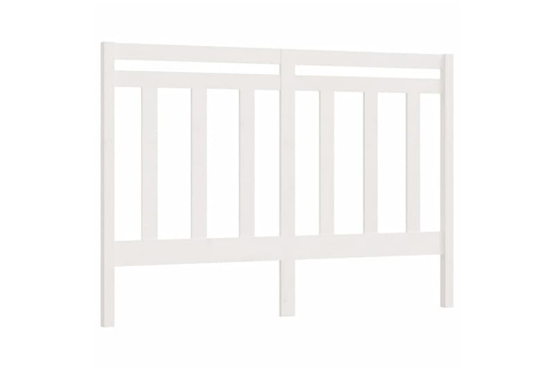 Sängynpääty valkoinen 126x4x100 cm täysi mänty - Valkoinen - Huonekalut - Sänky - Sängyn lisävarusteet & sängynpäädyt - Sängynpääty