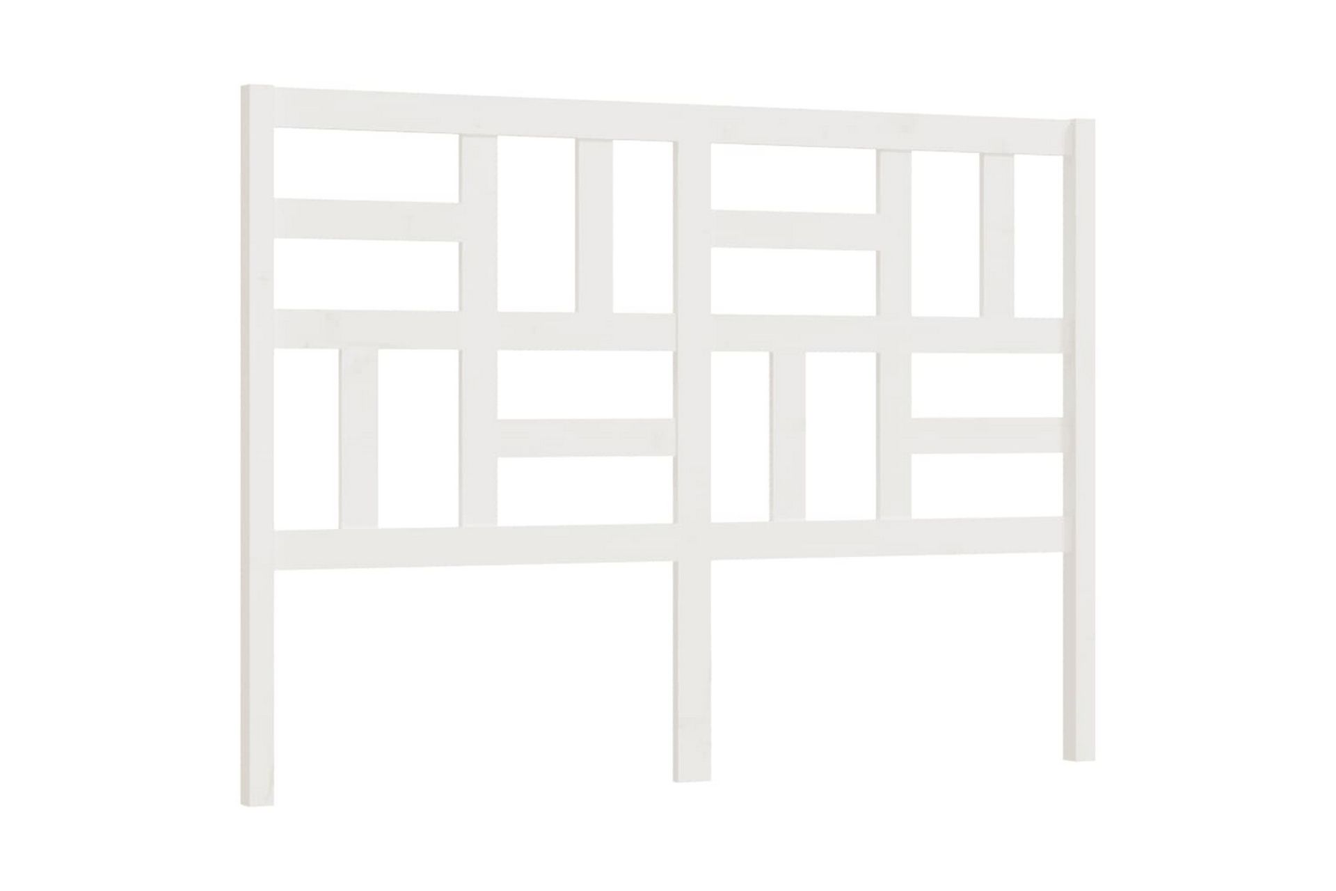 Sängynpääty valkoinen 126x4x104 cm täysi mänty - Valkoinen - Huonekalut - Sänky - Sängyn lisävarusteet & sängynpäädyt - Sängynpääty