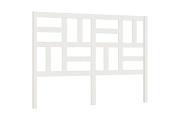 Sängynpääty valkoinen 126x4x104 cm täysi mänty - Valkoinen - Huonekalut - Sänky - Sängyn lisävarusteet & sängynpäädyt - Sängynpääty