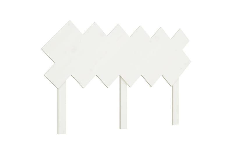 Sängynpääty valkoinen 132x3x81 cm täysi mänty - Valkoinen - Huonekalut - Sänky - Sängyn lisävarusteet & sängynpäädyt - Sängynpääty