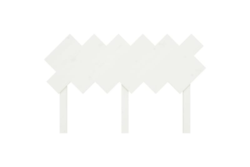 Sängynpääty valkoinen 132x3x81 cm täysi mänty - Valkoinen - Huonekalut - Sänky - Sängyn lisävarusteet & sängynpäädyt - Sängynpääty
