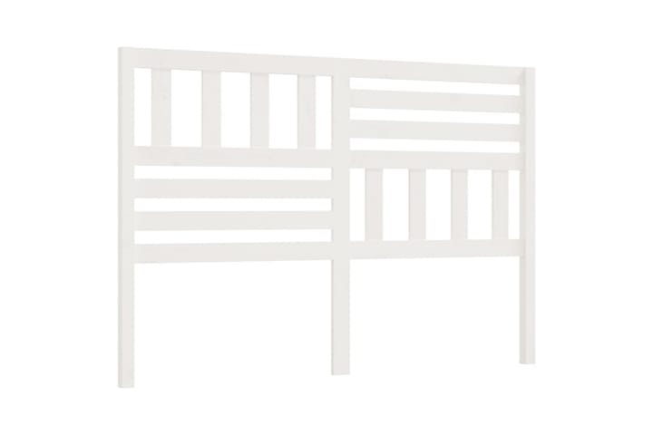 Sängynpääty valkoinen 141x4x100 cm täysi mänty - Valkoinen - Sängynpääty