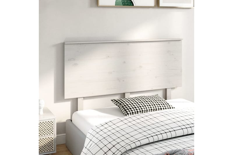Sängynpääty valkoinen 144x6x82,5 cm täysi mänty - Valkoinen - Huonekalut - Sänky - Sängyn lisävarusteet & sängynpäädyt - Sängynpääty