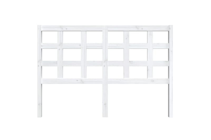 Sängynpääty valkoinen 145,5x4x100 cm täysi mänty - Valkoinen - Huonekalut - Sänky - Sängyn lisävarusteet & sängynpäädyt - Sängynpääty