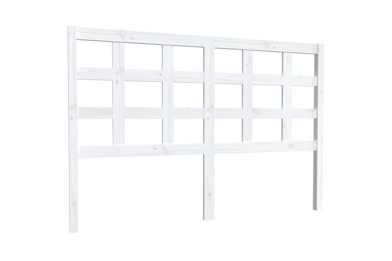 Sängynpääty valkoinen 145,5x4x100 cm täysi mänty - Valkoinen - Huonekalut - Sänky - Sängyn lisävarusteet & sängynpäädyt - Sängynpääty