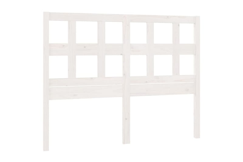Sängynpääty valkoinen 145,5x4x100 cm täysi mänty - Valkoinen - Huonekalut - Sänky - Sängyn lisävarusteet & sängynpäädyt - Sängynpääty