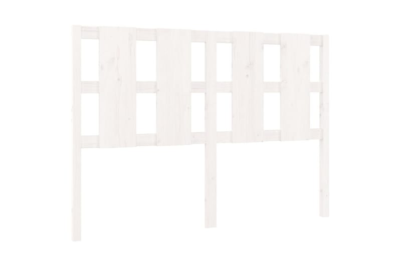 Sängynpääty valkoinen 145,5x4x100 cm täysi mänty - Valkoinen - Huonekalut - Sänky - Sängyn lisävarusteet & sängynpäädyt - Sängynpääty