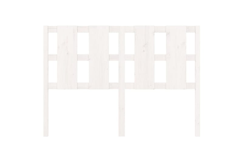 Sängynpääty valkoinen 145,5x4x100 cm täysi mänty - Valkoinen - Huonekalut - Sänky - Sängyn lisävarusteet & sängynpäädyt - Sängynpääty