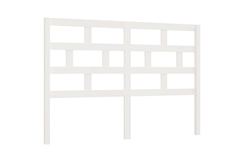 Sängynpääty valkoinen 146x4x100 cm täysi mänty - Valkoinen - Huonekalut - Sänky - Sängyn lisävarusteet & sängynpäädyt - Sängynpääty