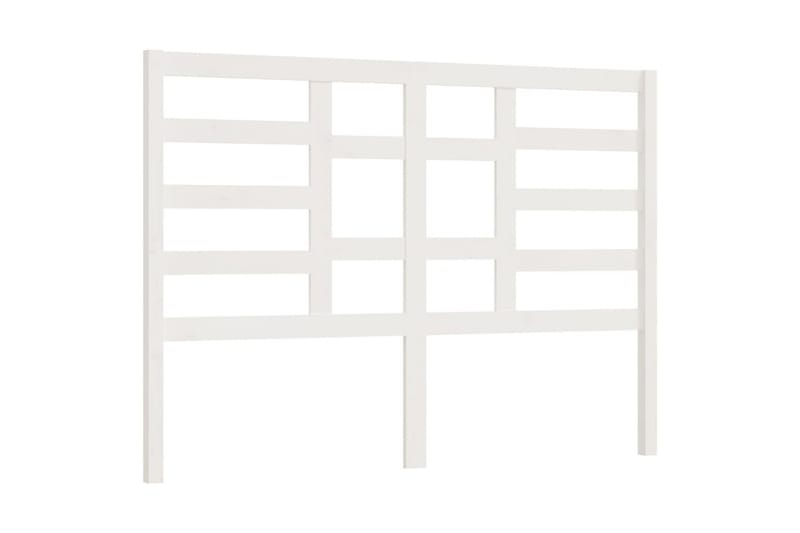 Sängynpääty valkoinen 146x4x104 cm täysi mänty - Valkoinen - Huonekalut - Sänky - Sängyn lisävarusteet & sängynpäädyt - Sängynpääty