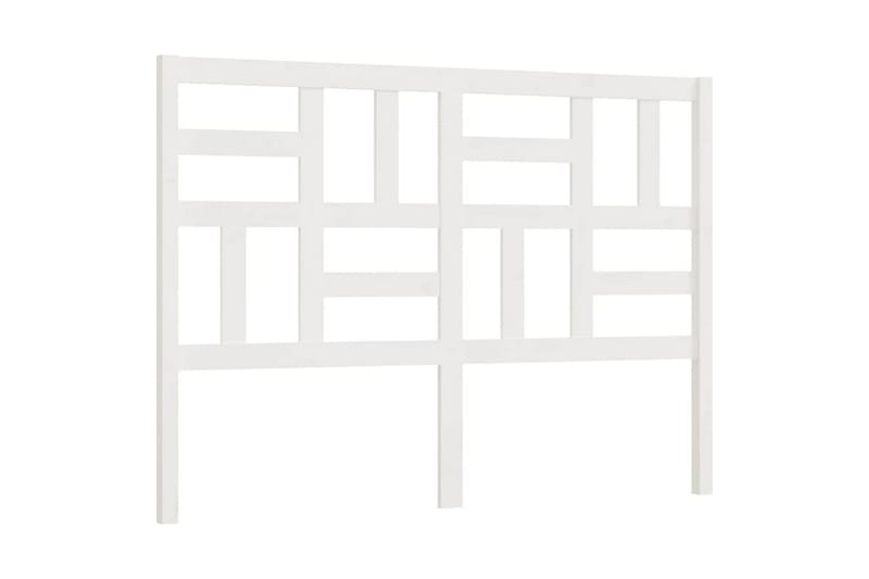 Sängynpääty valkoinen 146x4x104 cm täysi mänty - Valkoinen - Huonekalut - Sänky - Sängyn lisävarusteet & sängynpäädyt - Sängynpääty
