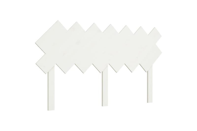 Sängynpääty valkoinen 151,5x3x81 cm täysi mänty - Valkoinen - Huonekalut - Sänky - Sängyn lisävarusteet & sängynpäädyt - Sängynpääty