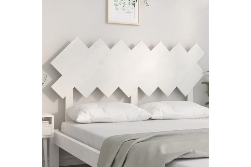 Sängynpääty valkoinen 151,5x3x81 cm täysi mänty - Valkoinen - Huonekalut - Sänky - Sängyn lisävarusteet & sängynpäädyt - Sängynpääty