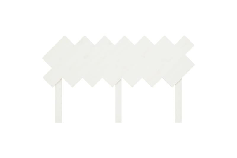 Sängynpääty valkoinen 151,5x3x81 cm täysi mänty - Valkoinen - Huonekalut - Sänky - Sängyn lisävarusteet & sängynpäädyt - Sängynpääty
