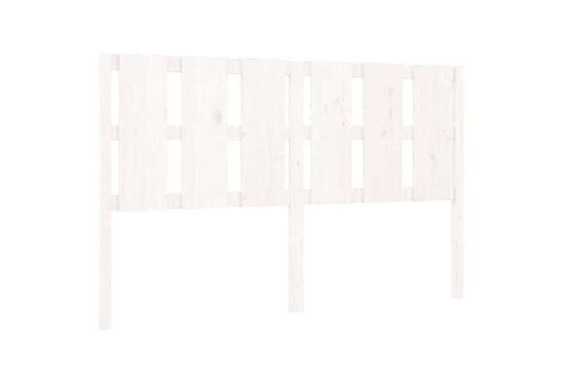 Sängynpääty valkoinen 155,5x4x100 cm täysi mänty - Valkoinen - Huonekalut - Sänky - Sängyn lisävarusteet & sängynpäädyt - Sängynpääty