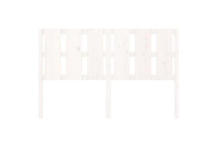 Sängynpääty valkoinen 155,5x4x100 cm täysi mänty - Valkoinen - Sängynpääty