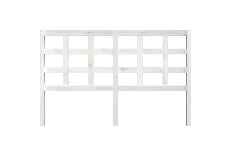 Sängynpääty valkoinen 156x4x100 cm täysi mänty - Valkoinen - Huonekalut - Sänky - Sängyn lisävarusteet & sängynpäädyt - Sängynpääty