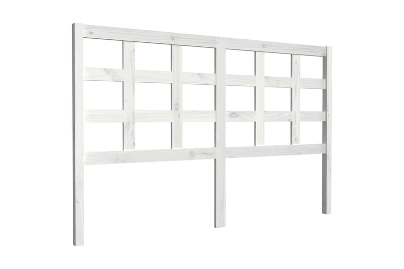 Sängynpääty valkoinen 156x4x100 cm täysi mänty - Valkoinen - Huonekalut - Sänky - Sängyn lisävarusteet & sängynpäädyt - Sängynpääty