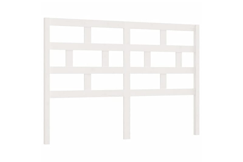 Sängynpääty valkoinen 156x4x100 cm täysi mänty - Valkoinen - Huonekalut - Sänky - Sängyn lisävarusteet & sängynpäädyt - Sängynpääty