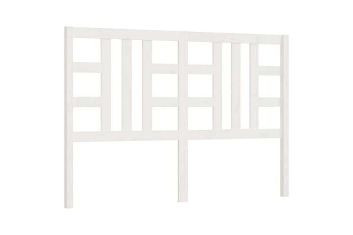 Sängynpääty valkoinen 156x4x100 cm täysi mänty - Valkoinen - Sängynpääty