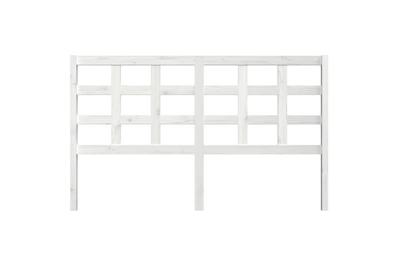 Sängynpääty valkoinen 165,5x4x100 cm täysi mänty - Valkoinen - Huonekalut - Sänky - Sängyn lisävarusteet & sängynpäädyt - Sängynpääty