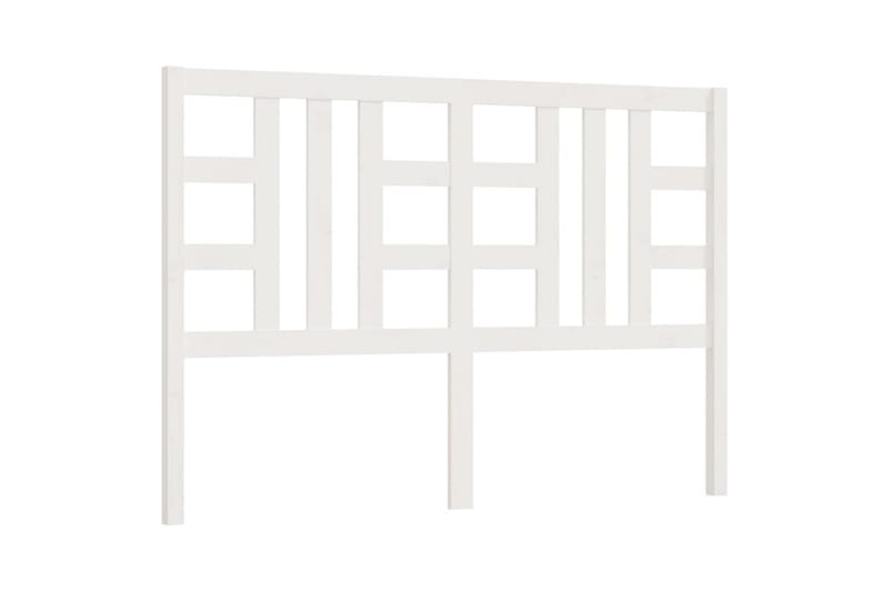 Sängynpääty valkoinen 166x4x100 cm täysi mänty - Valkoinen - Huonekalut - Sänky - Sängyn lisävarusteet & sängynpäädyt - Sängynpääty