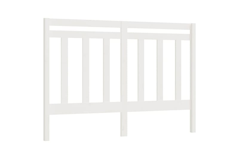 Sängynpääty valkoinen 166x4x100 cm täysi mänty - Valkoinen - Huonekalut - Sänky - Sängyn lisävarusteet & sängynpäädyt - Sängynpääty