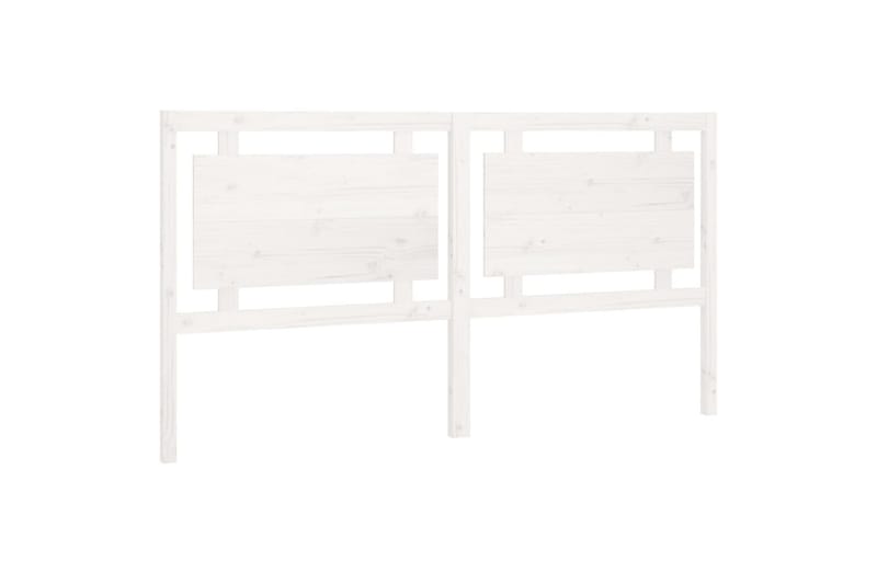 Sängynpääty valkoinen 185,5x4x100 cm täysi mänty - Valkoinen - Huonekalut - Sänky - Sängyn lisävarusteet & sängynpäädyt - Sängynpääty