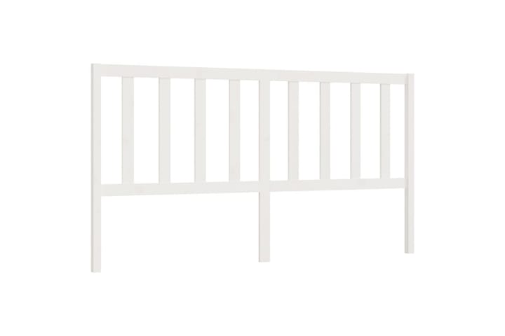Sängynpääty valkoinen 186x4x100 cm täysi mänty - Valkoinen - Sängynpääty