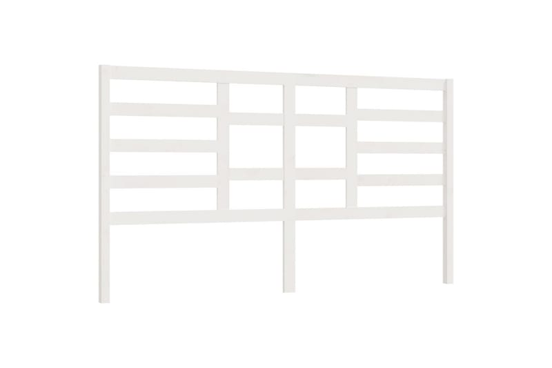 Sängynpääty valkoinen 186x4x104 cm täysi mänty - Valkoinen - Huonekalut - Sänky - Sängyn lisävarusteet & sängynpäädyt - Sängynpääty