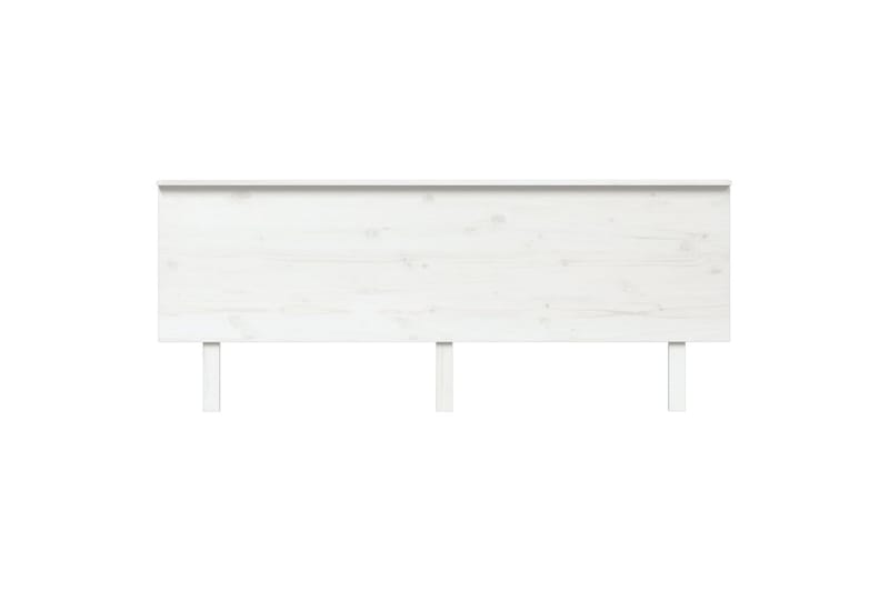 Sängynpääty valkoinen 204x6x82,5 cm täysi mänty - Valkoinen - Huonekalut - Sänky - Sängyn lisävarusteet & sängynpäädyt - Sängynpääty