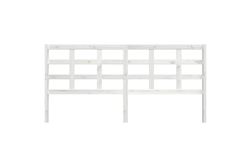 Sängynpääty valkoinen 205,5x4x100 cm täysi mänty - Valkoinen - Huonekalut - Sänky - Sängyn lisävarusteet & sängynpäädyt - Sängynpääty