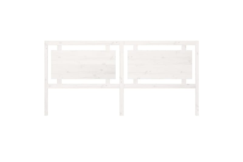 Sängynpääty valkoinen 205,5x4x100 cm täysi mänty - Valkoinen - Huonekalut - Sänky - Sängyn lisävarusteet & sängynpäädyt - Sängynpääty