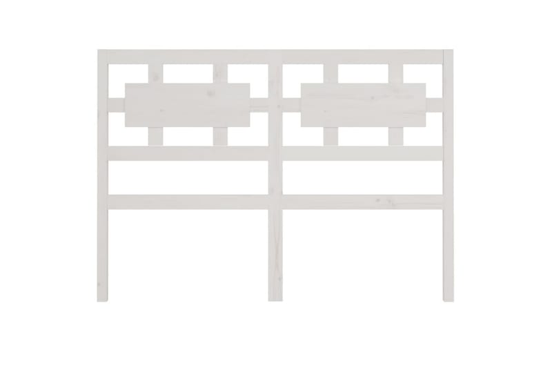 Sängynpääty valkoinen 205,5x4x100 cm täysi mänty - Valkoinen - Huonekalut - Sänky - Sängyn lisävarusteet & sängynpäädyt - Sängynpääty