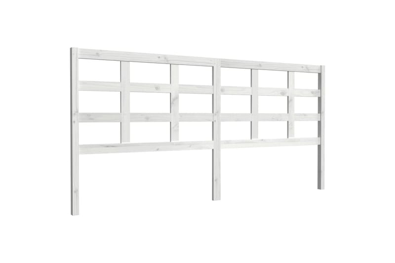 Sängynpääty valkoinen 205,5x4x100 cm täysi mänty - Valkoinen - Huonekalut - Sänky - Sängyn lisävarusteet & sängynpäädyt - Sängynpääty