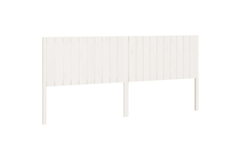 Sängynpääty valkoinen 205,5x4x100 cm täysi mänty - Valkoinen - Huonekalut - Sänky - Sängyn lisävarusteet & sängynpäädyt - Sängynpääty