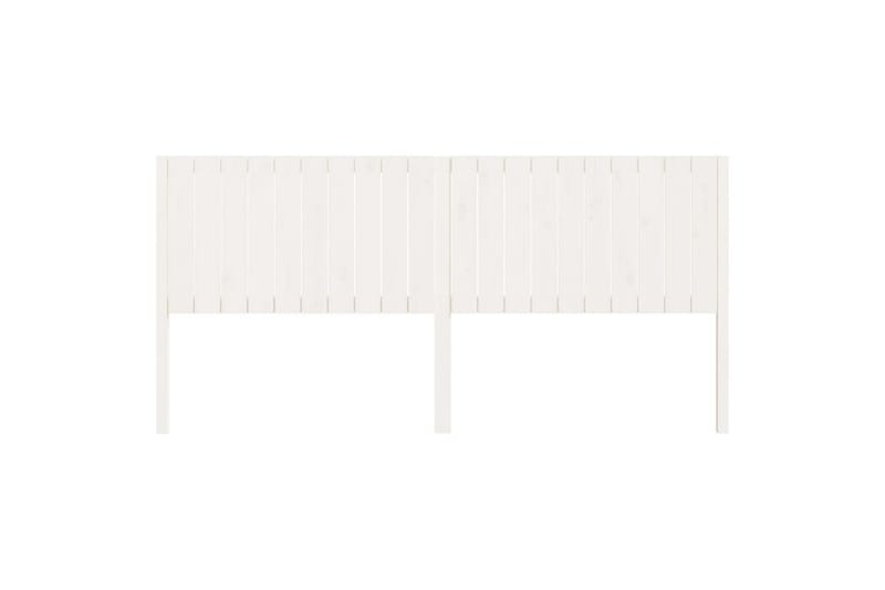 Sängynpääty valkoinen 205,5x4x100 cm täysi mänty - Valkoinen - Huonekalut - Sänky - Sängyn lisävarusteet & sängynpäädyt - Sängynpääty
