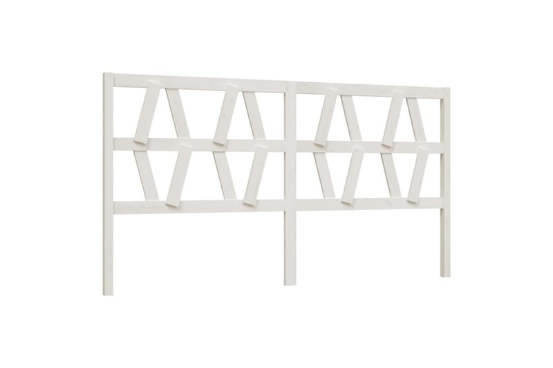 Sängynpääty valkoinen 206x4x100 cm täysi mänty - Valkoinen - Huonekalut - Sänky - Sängyn lisävarusteet & sängynpäädyt - Sängynpääty